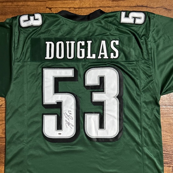 Philadelphia Eagles • X-Large • Green • Hugh Douglas • Signed • Jersey Shirt - Picture 3 of 11
